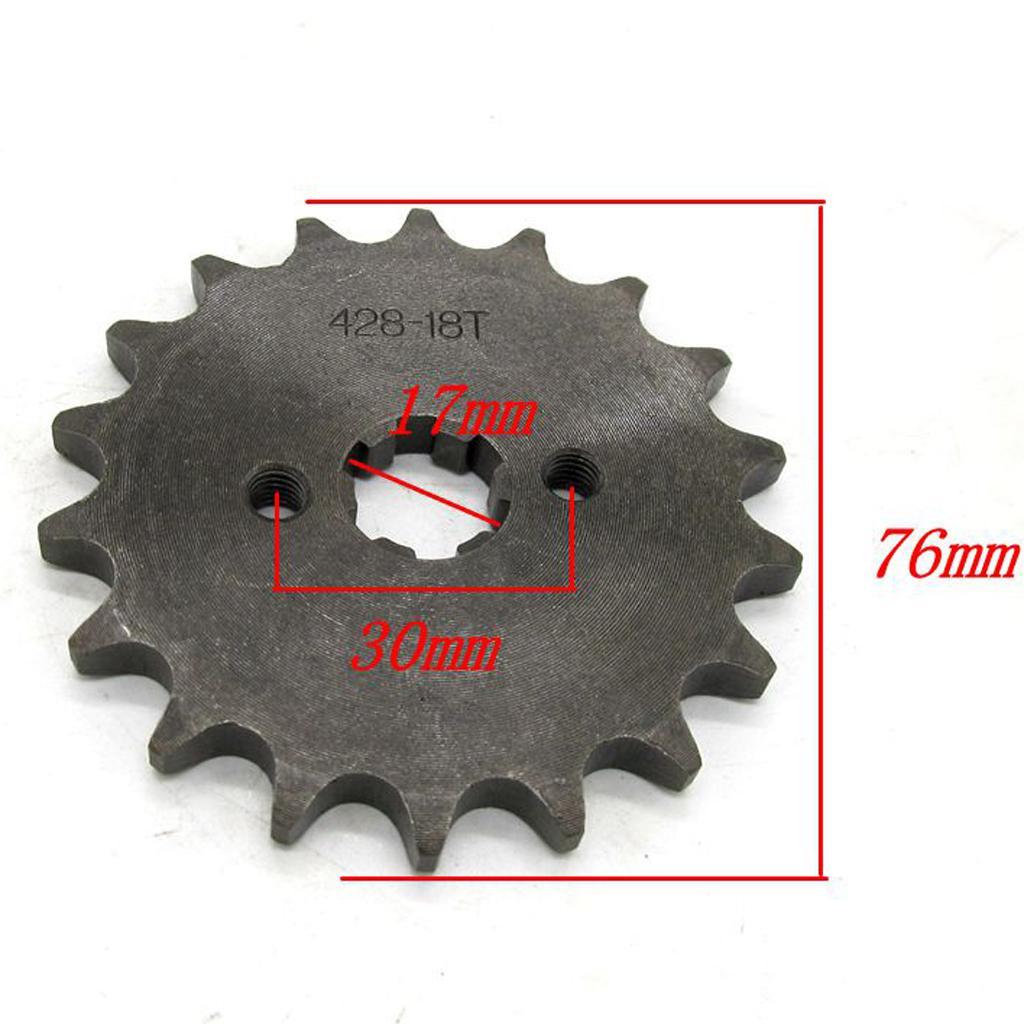 18T 428 Chain/Pitch Front Sprocket Cog /Trail/Dirt bike ATV Quad 17mm