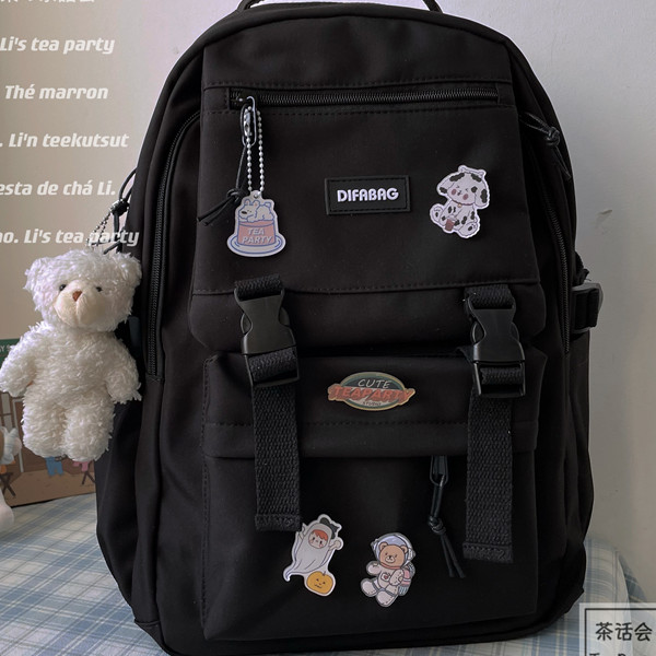 cặp học sinh đi học thời trang, balo nữ đi học 2 nịt difabag