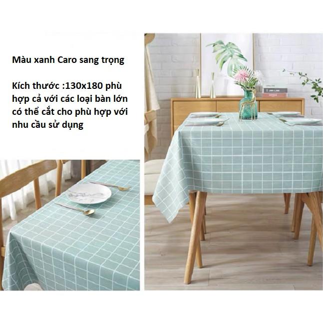 Khăn trải bàn kẻ caro vintage bằng nhựa PVC chống thấm nước, trang trí bàn ăn, Background chụp ảnh dễ thương