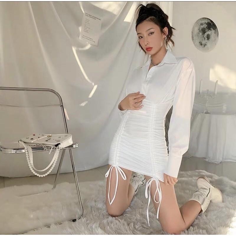 Đầm body rút dây hai bên xinh xắn