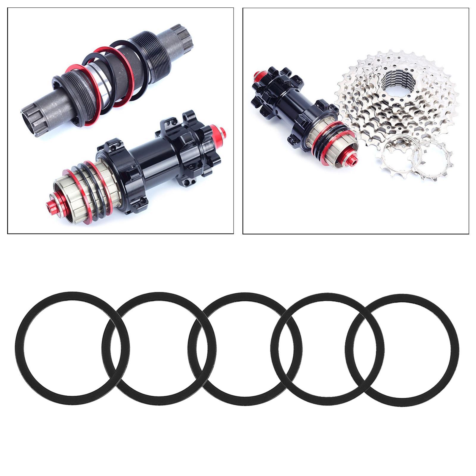 2x5x Metal Bike Bottom Bracket Gasket Cassette Hub Sprocket Washer Black 2.5mm