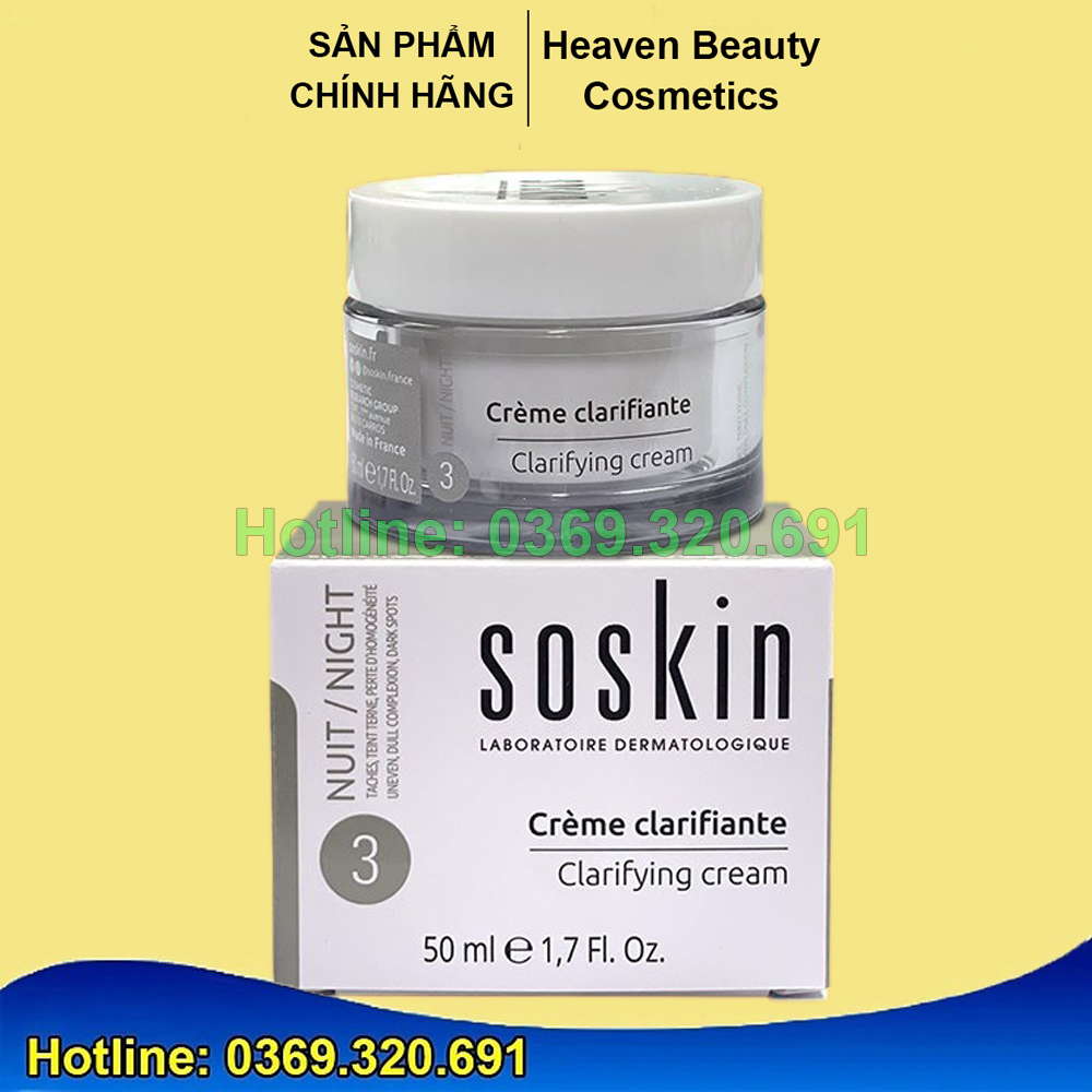 KEM DƯỠNG TRẮNG MỜ NÁM SOSKIN CLARIFIYING CREAM