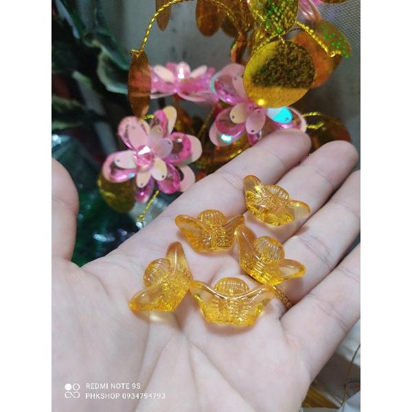 5 thỏi vàng kim nguyên bảo nhựa trong có lỗ 2.5cm phk shop