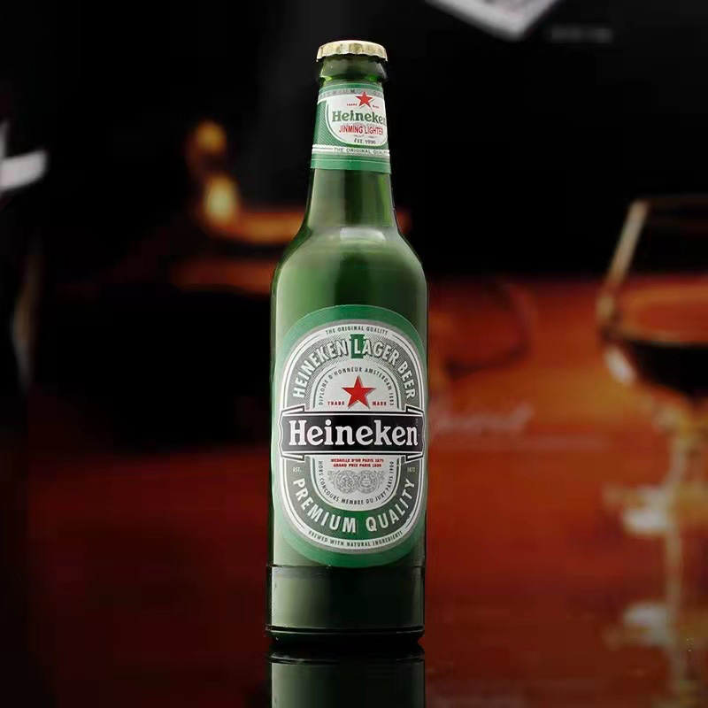 Hột quẹt bật lửa hình chai Heineken mini - xài gas