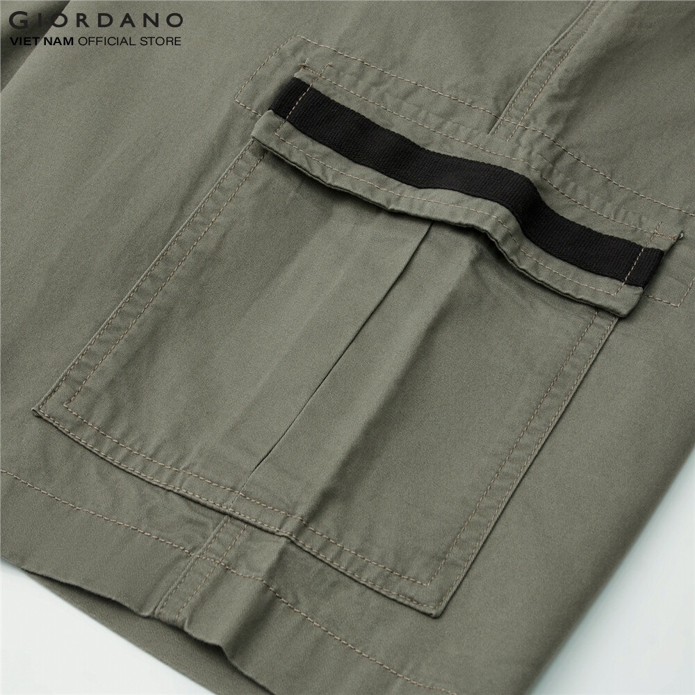 Quần Shorts Kaki Nam Túi Hộp Giordano 01101206