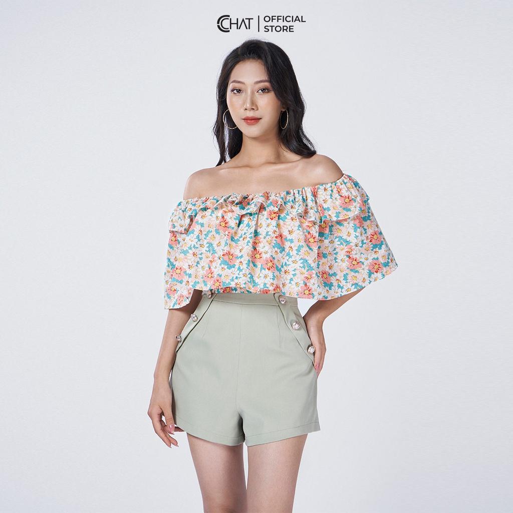 Quần Đùi Nữ CCHAT Chất Tuytsi Cao Cấp Dáng Chữ A Phong Cách Trẻ Trung Thanh Lịch 12ONS2015AT