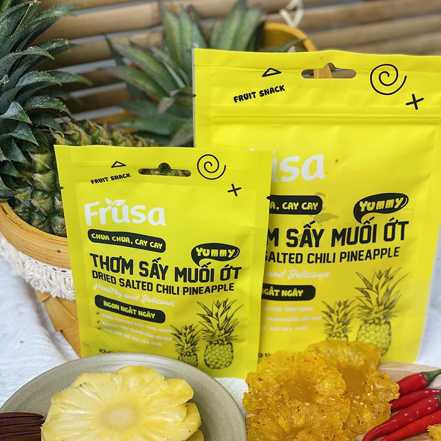 Thơm Sấy Muối Ớt Frusa 35g - 100g