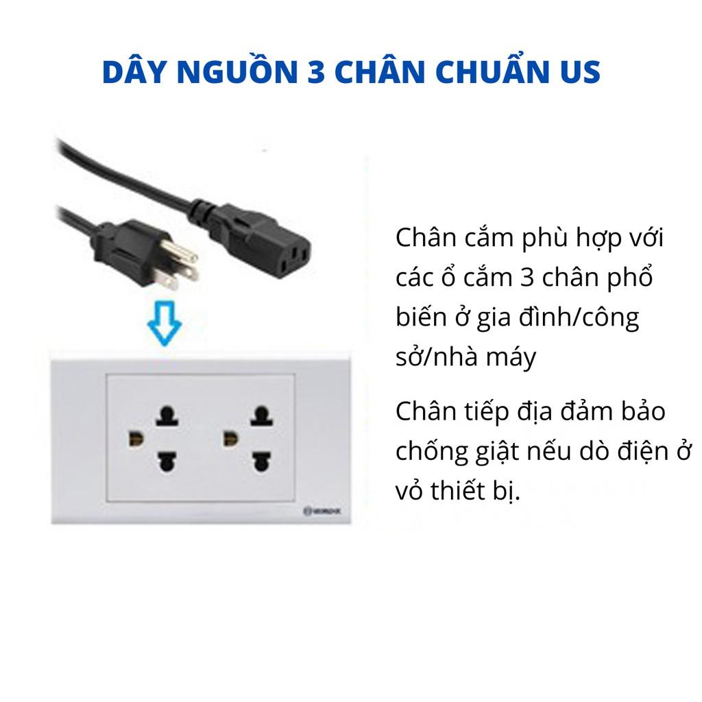 Dây nguồn máy tính - Dây nguồn 3 chân C13 chuẩn UK, US dài 1.8m chất lượng cao có cầu chì và chân tiếp mát