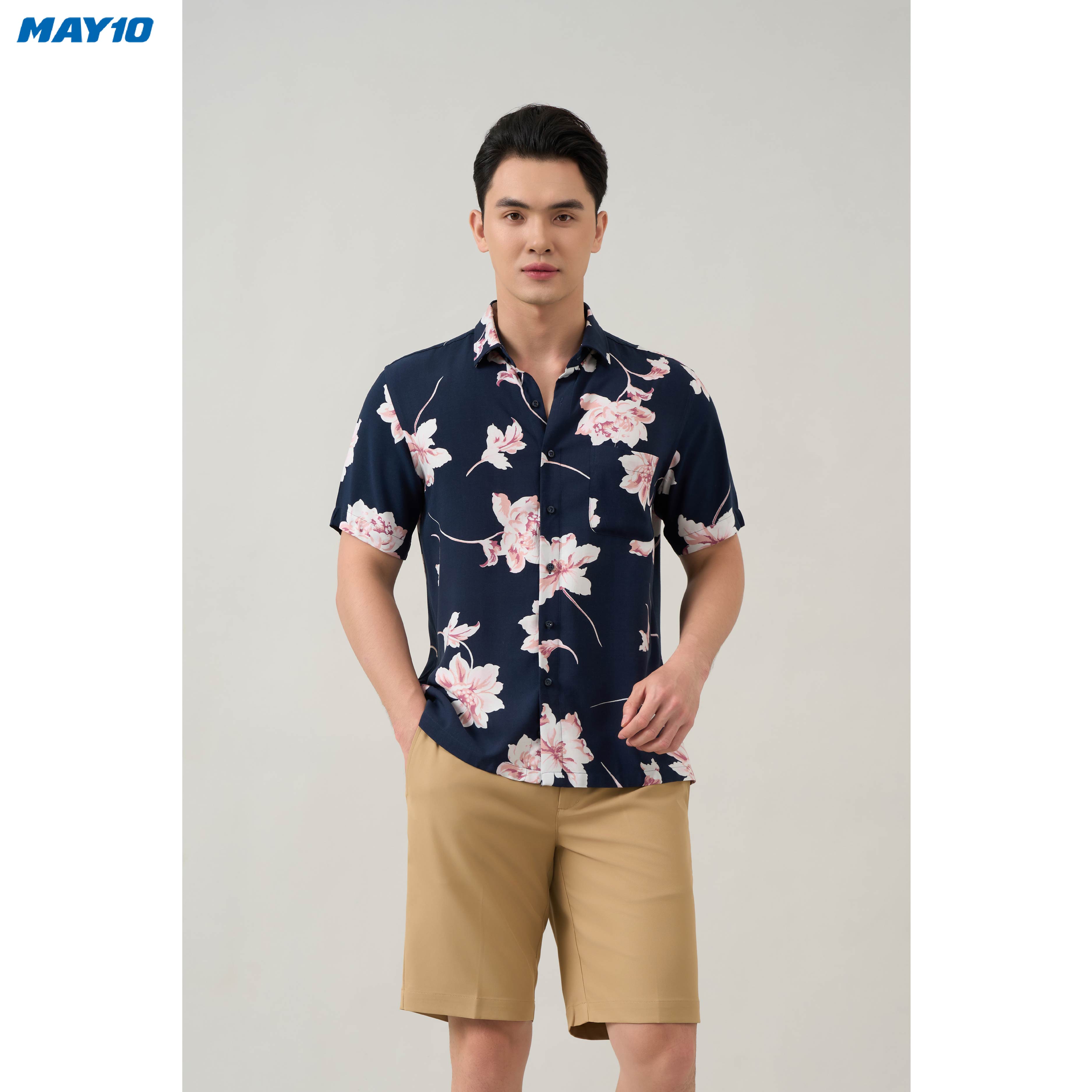 Áo sơ mi nam cộc tay May 10 form RegularFit 010124002 17