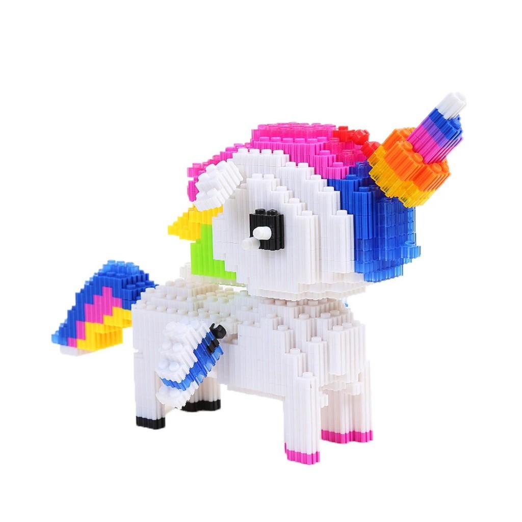 Ngựa Pony Trắng 2020pcs - Lắp Ráp Xếp Hình Nanoblocks Nhân vật hoạt hình cartoon - 1 hộp 1 con