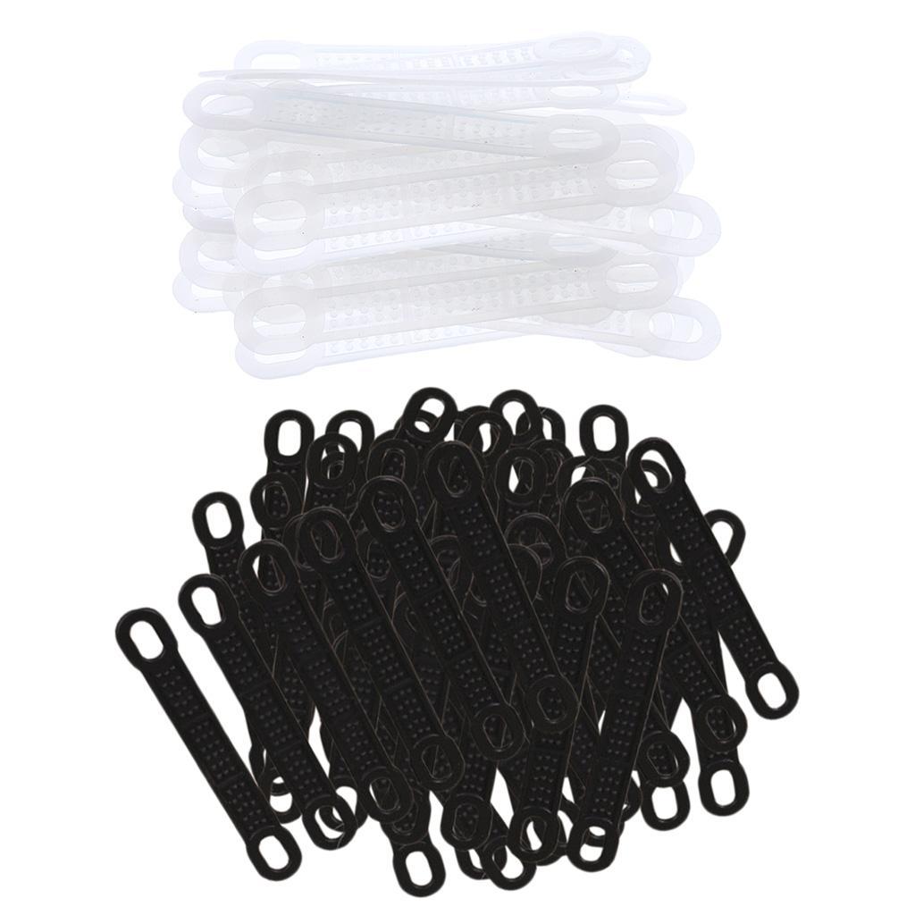150Pcs Non-Slip Silicone Clothes Hanger Grips Clothing Hanger Strips White