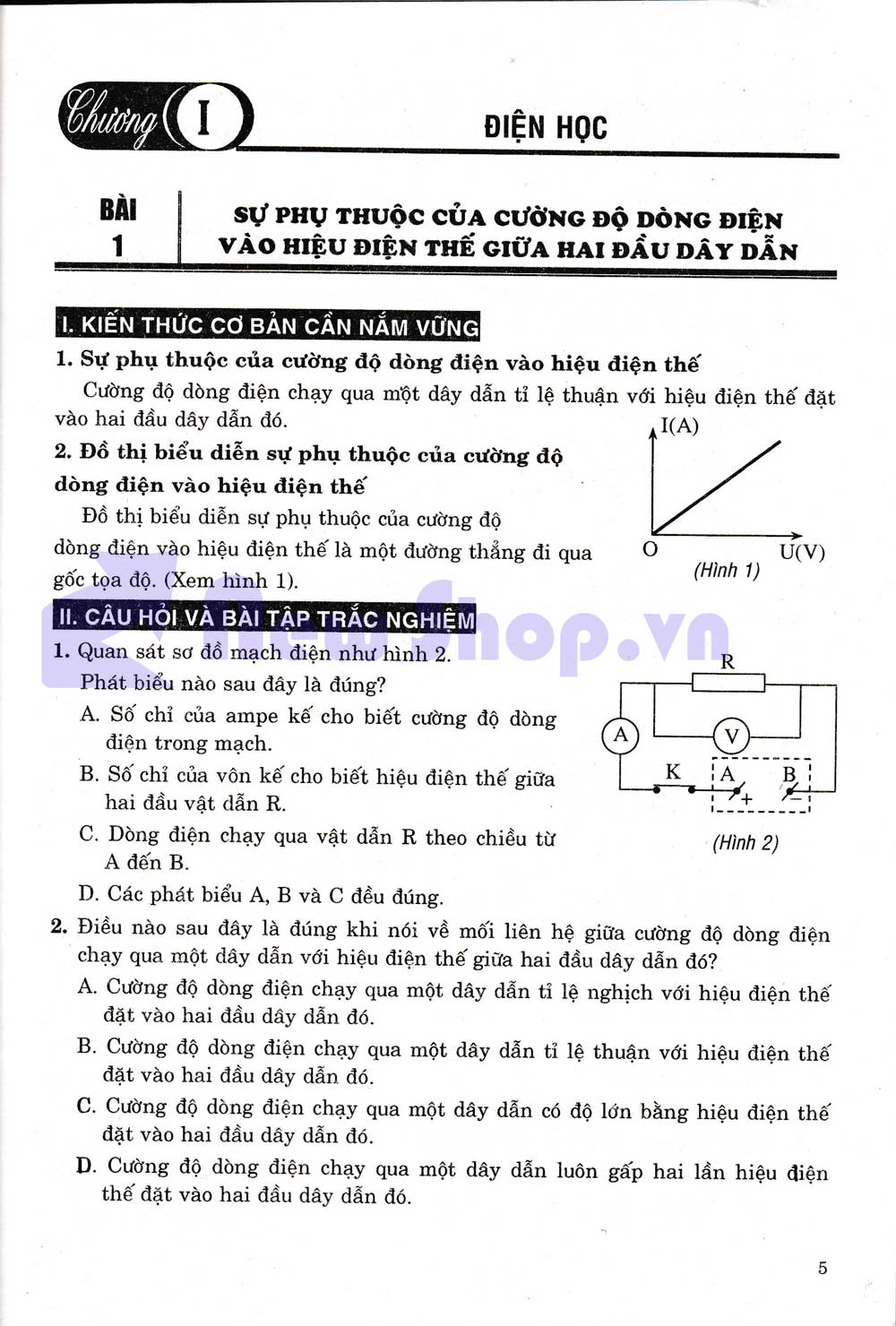 Câu Hỏi Và Bài Tập Trắc Nghiệm Vật Lí 9 (Tái Bản)