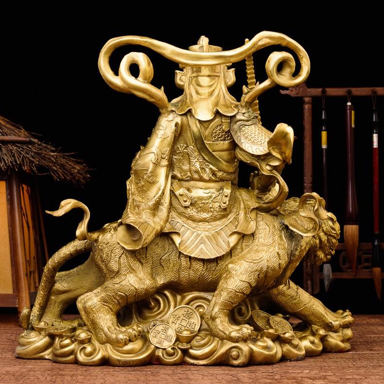 Tượng thần tài Triệu Công Minh bằng đồng thau cỡ đại phong thủy Hồng Thắng