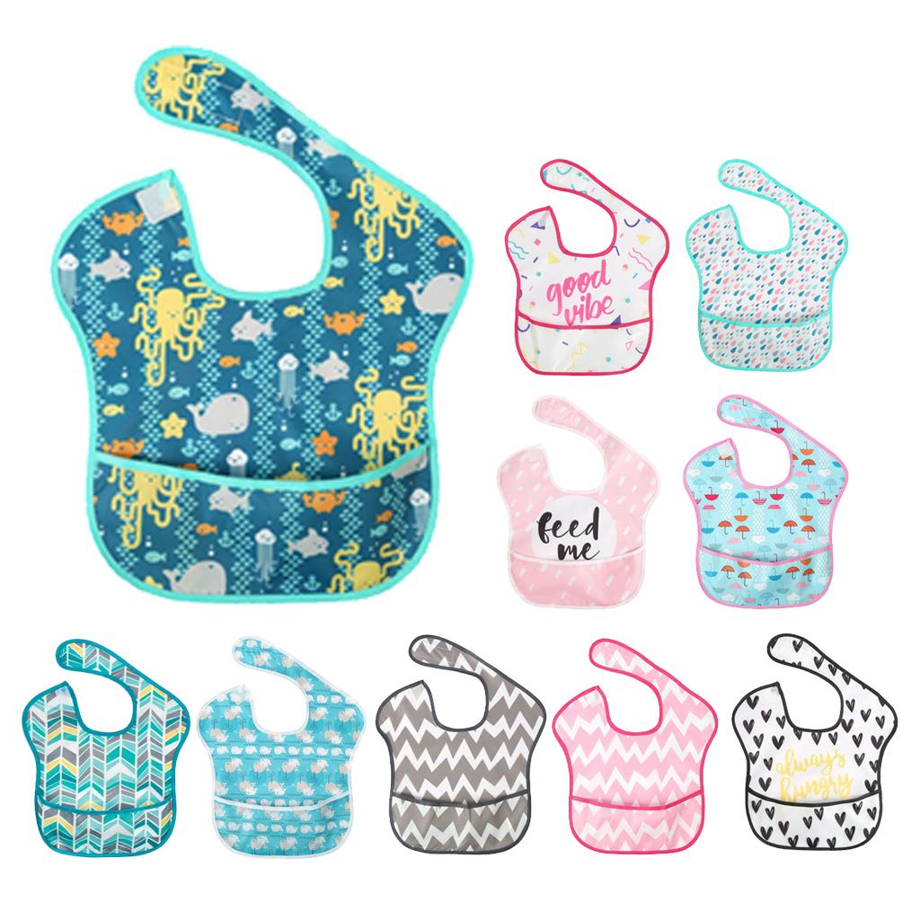 Drooling Teething Waterproof Feeding Bib for Baby Toddlers