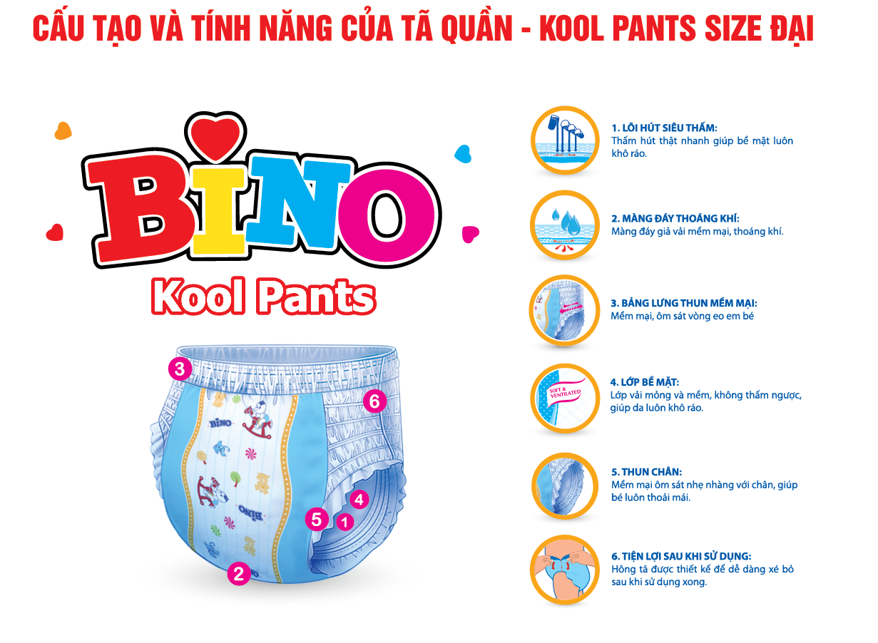 Combo 2 gói tã quần bino kool pants XXXL14 big size ( 18-35kg )