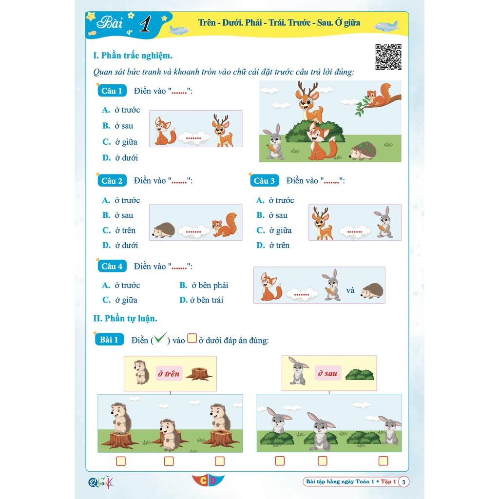 Sách - Combo Bài Tập Hằng Ngày Toán và Tiếng Việt lớp 1 - Cánh Diều - Tập 1