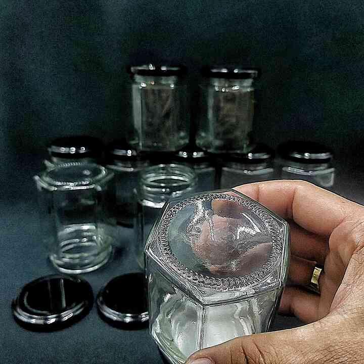Set hũ thủy tinh lục giác hoặc dáng tròn nắp thiếc 100ml đẳng cấp dùng chưng yến, làm sữa chua, mật ong...