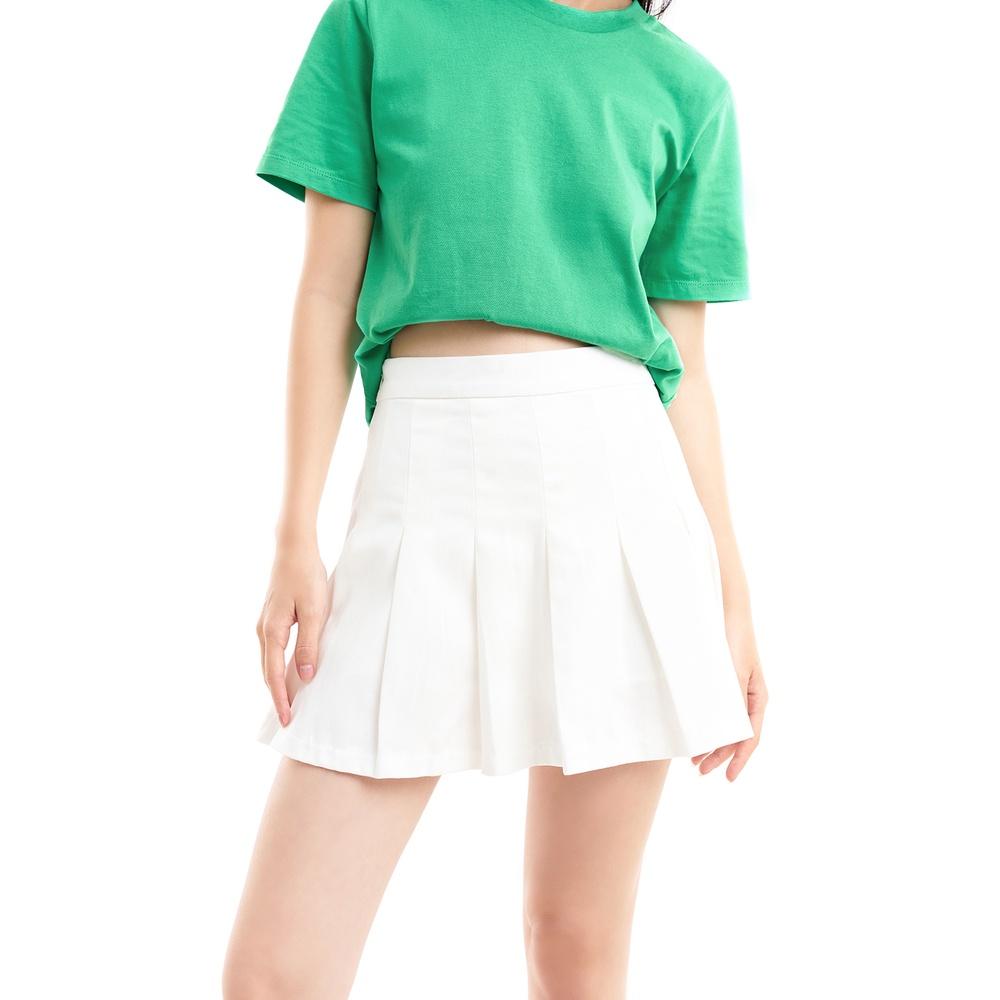DOTTIE - Chân váy Tennis nữ trắng S0111