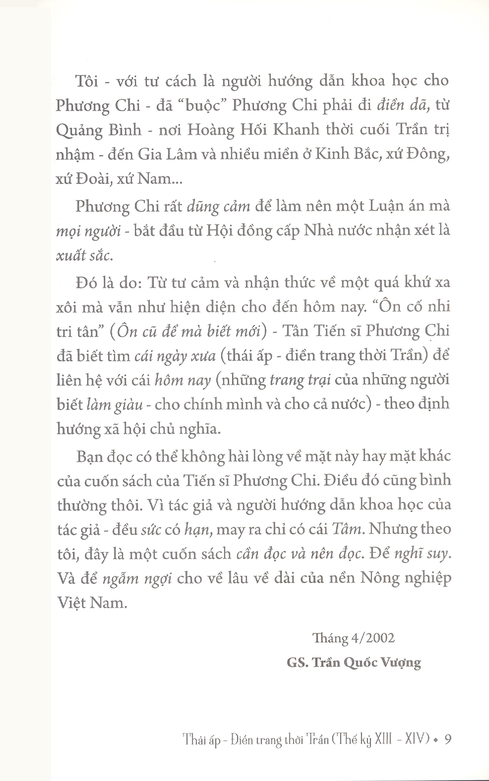 Thái Ấp - Điền Trang Thời Trần (Thế kỷ XIII - XIV)