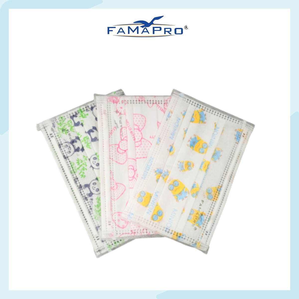 - khẩu trang y tế trẻ em kháng khuẩn 3 lớp Famapro Max Kid - 1 HỘP