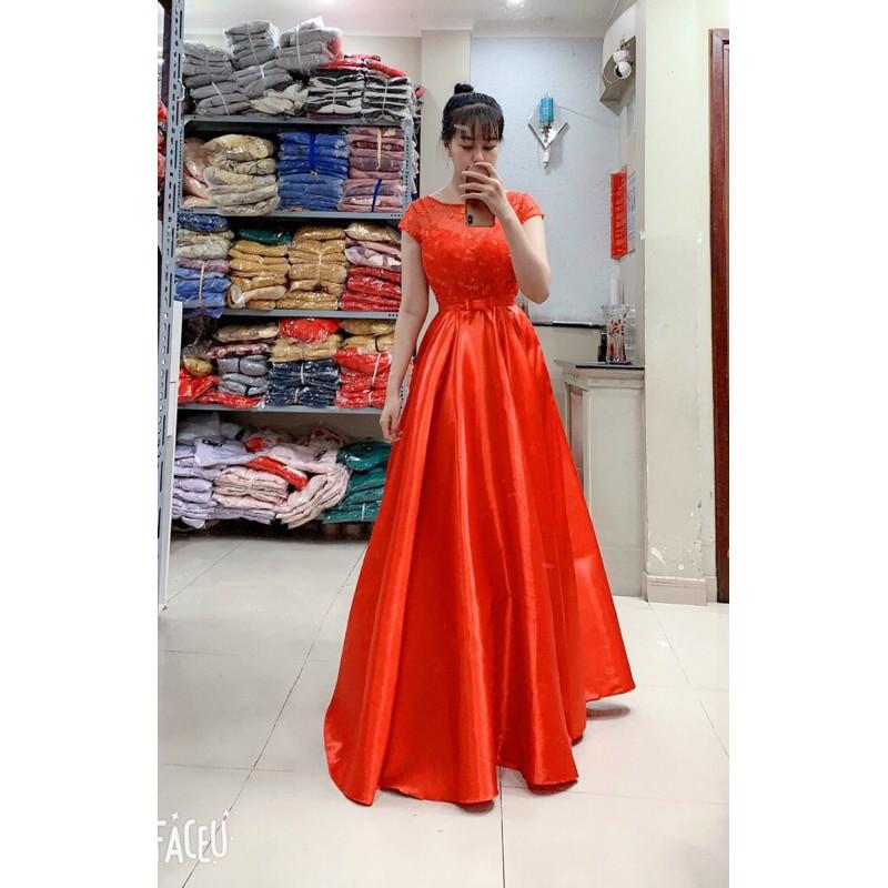 Đầm Maxi xoè tròn phối ren - Size M/L đến 58kgMM MM