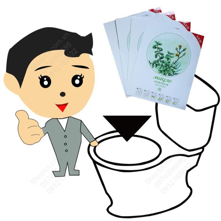 Miếng dán thông tắc bồn toilet cầu đơn giản, tiện dụng