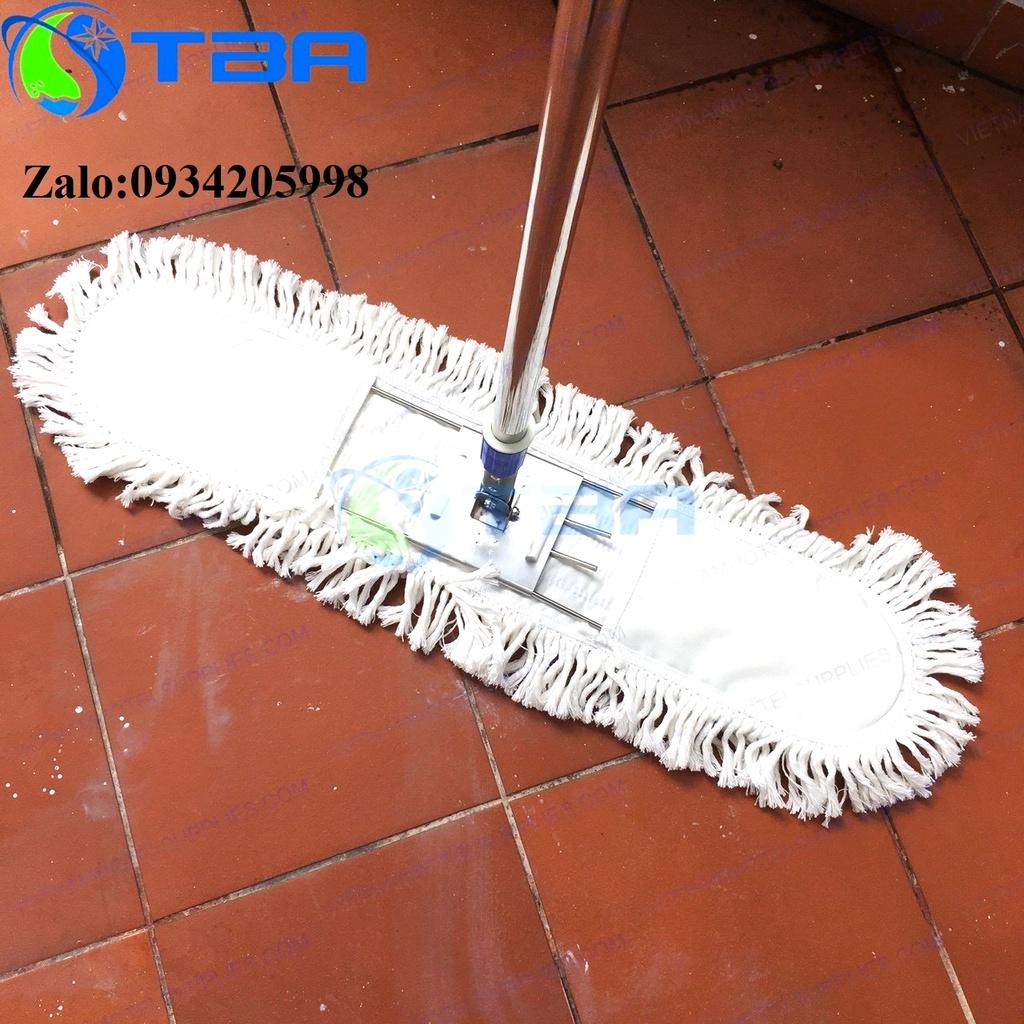 Cây lau sàn công nghiệp bản 80cm cán tăng đơ nhập khẩu cao cấp sợi cotton màu trắng siêu bền siêu thấm hút