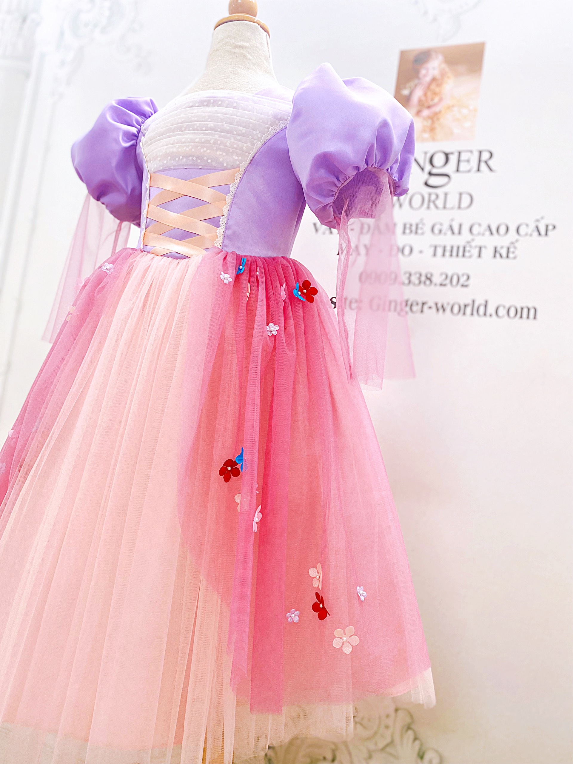 ĐẦM CÔNG CHÚA TÓC MÂY RAPUZEL HQ1082 GINGER WORLD