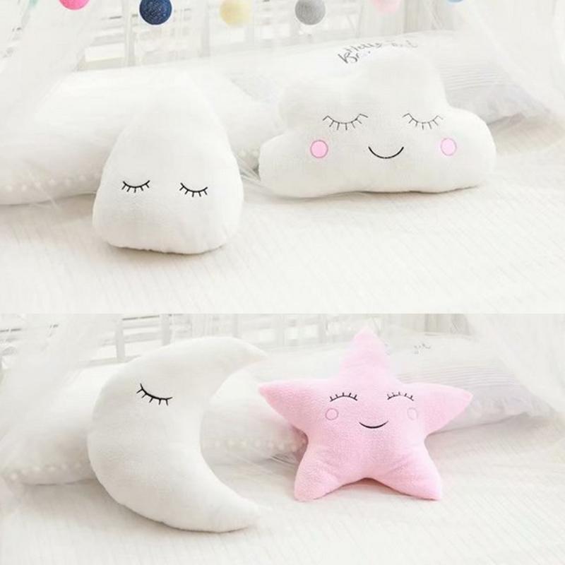 INS Bắc Âu Trẻ Em Phòng Mầm Non Trang Trí Ghế Sofa Gối Đệm Nhồi Bông Mềm Trăng Sao Cloud Gối Cho Bé Trai Bé Gái Phòng Ngủ trang Trí