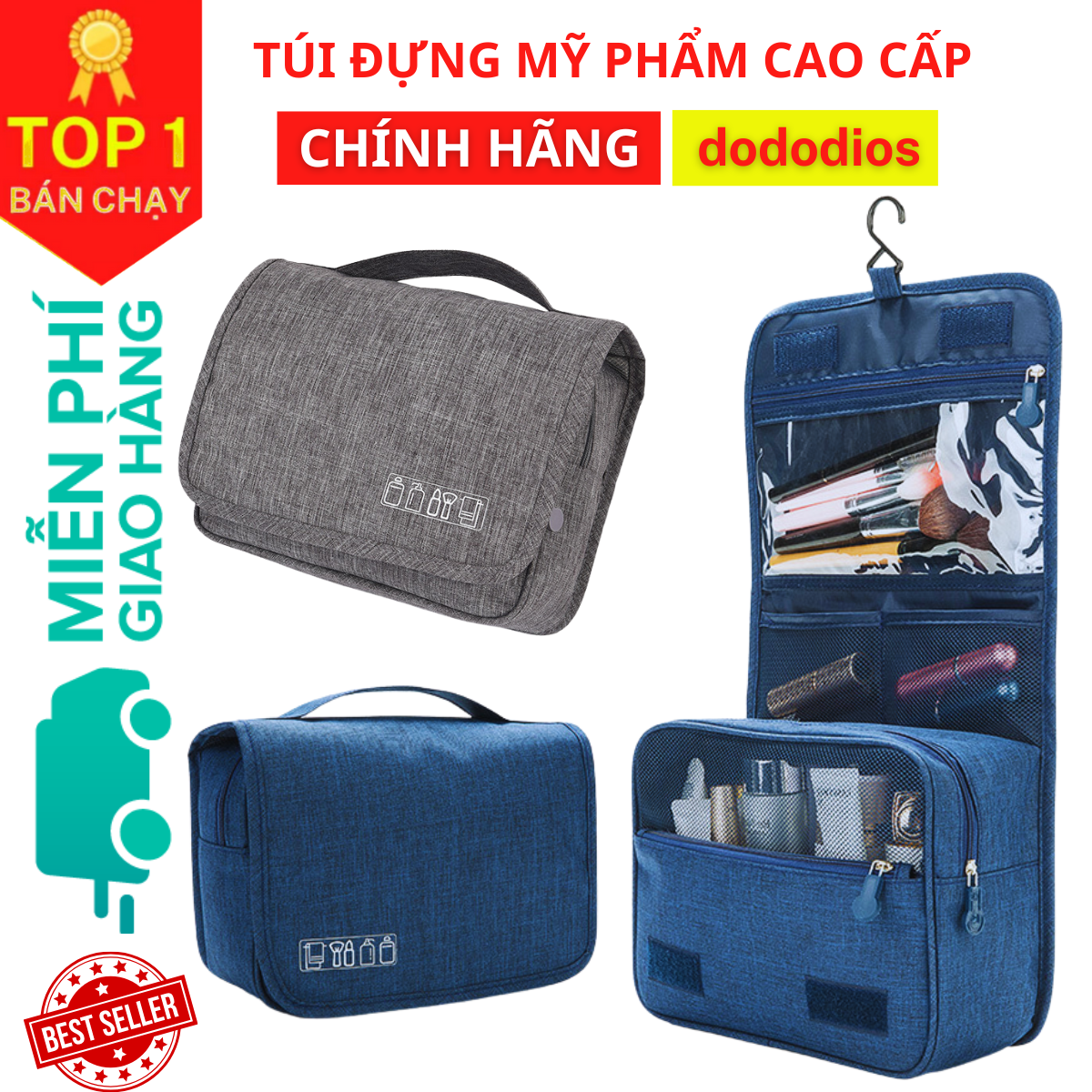 Túi đựng mỹ phẩm đồ trang điểm đồ du lịch chống thấm nước - Hãng dododios - Mã 02