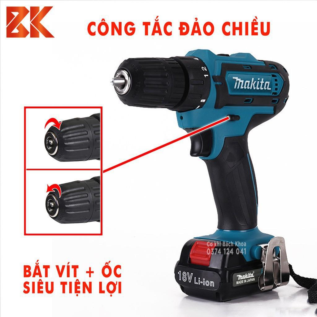 Máy khoan Pin MAKITA 18V - Máy Bắt Vít, Máy Vặn Vít Makita 18v - 100% Lõi Đồng - Pin 2Ah