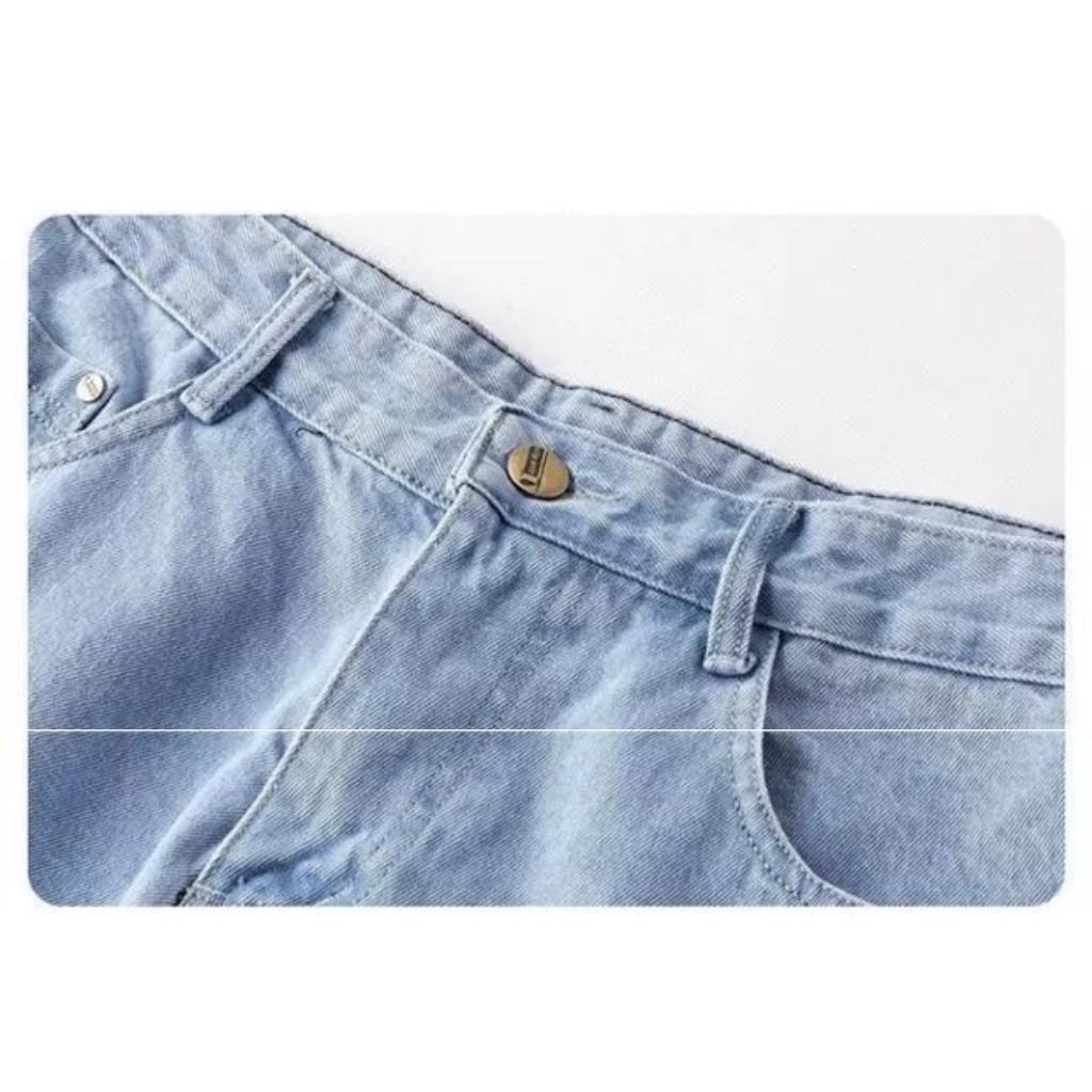 Quần baggy jean nam dáng suông ống rộng jeans unisex