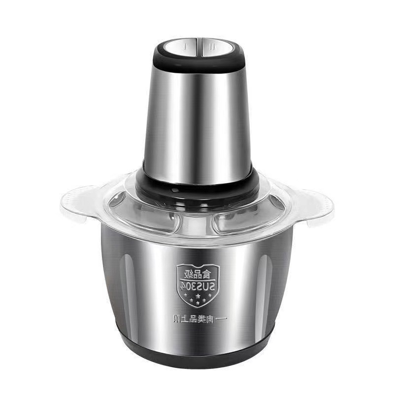 Máy Xay Thịt Đa Năng, Cối INOX 304, Dung Tích 2L, Công Suất 250W, 4 Lưỡi Kép, Cối Xay Thực Phẩm Rau Củ Quả - Hàng Chính Hãng