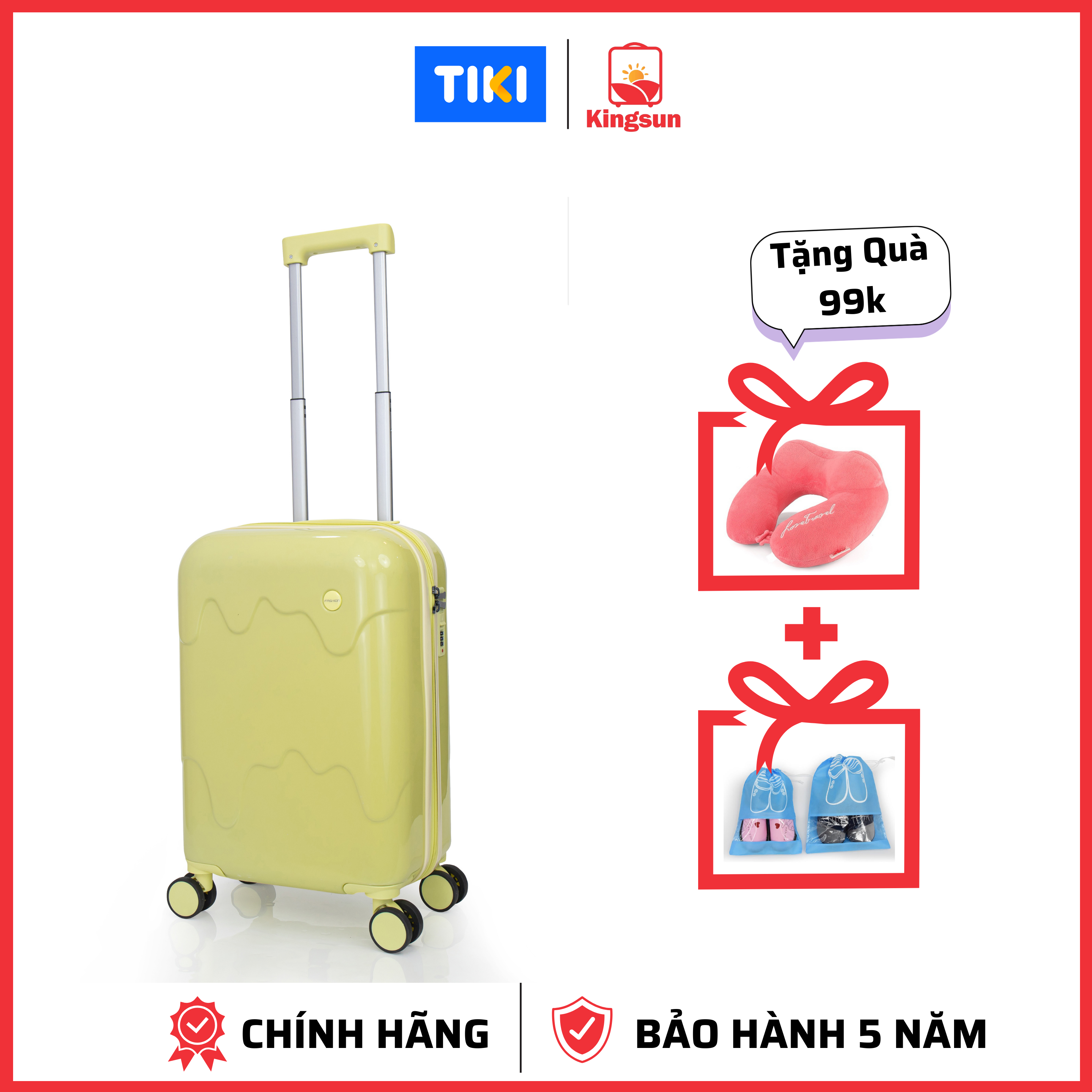 Vali Kéo Du Lịch Kingsun KS-008 Nhựa Đàn Hồi, Chống Chịu Lực Tốt