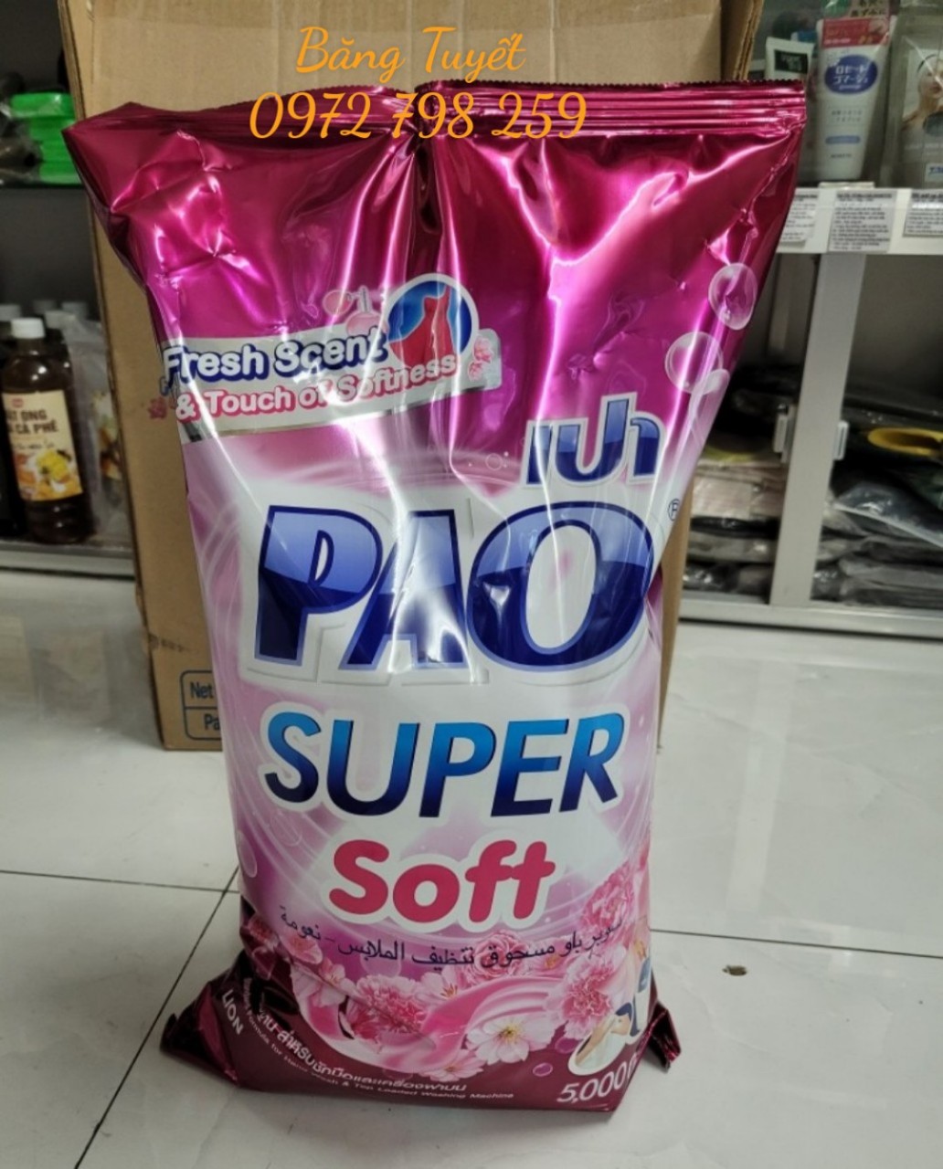 BỘT GIẶT PAO 5KG CHUẨN HÀNG THÁI LAN TRẮNG SÁNG VÀ SẠCH THƠM CỰC KỲ