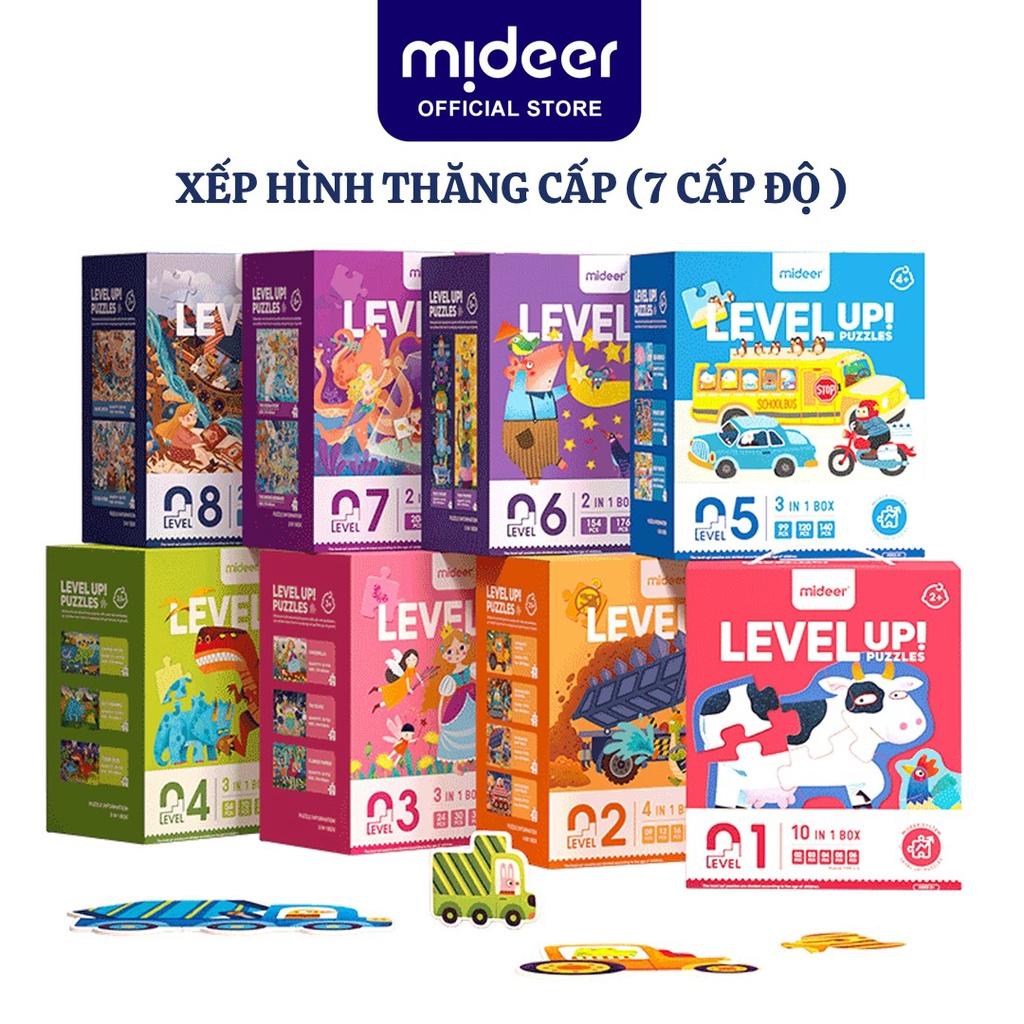 Đồ Chơi Xếp Hình 7 cấp độ Mideer puzzles Level Up , Đồ Chơi Tư Duy Cho bé 1 2 3 4 5 6+ Tuổi