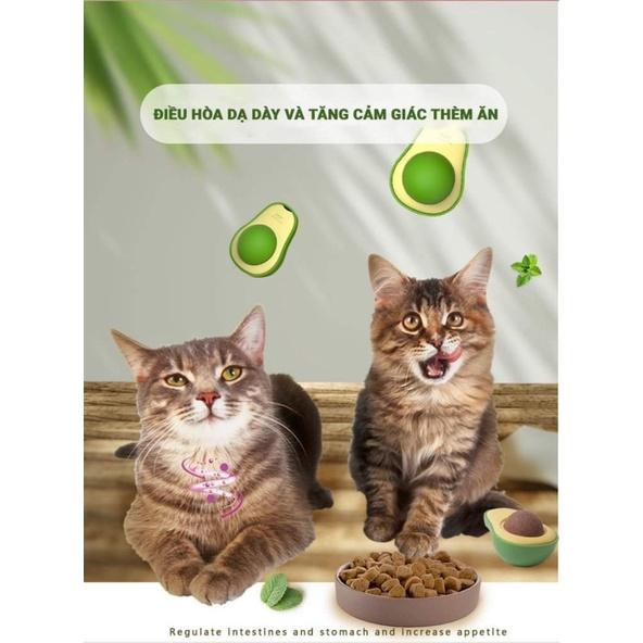 Viên Cỏ Bạc Hà Mèo, Catnip Dạng Xoay Gắn Tường Có Nắp Đậy Giúp Mèo Thư Giãn