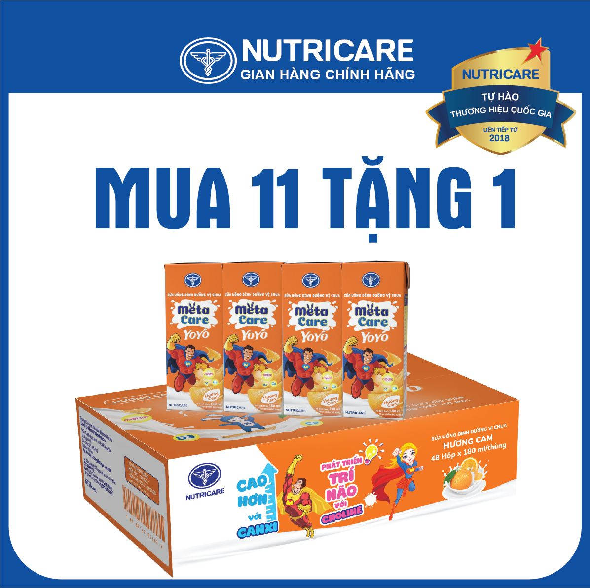 Sữa nước Nutricare MetaCare Yoyo vị chua hương cam