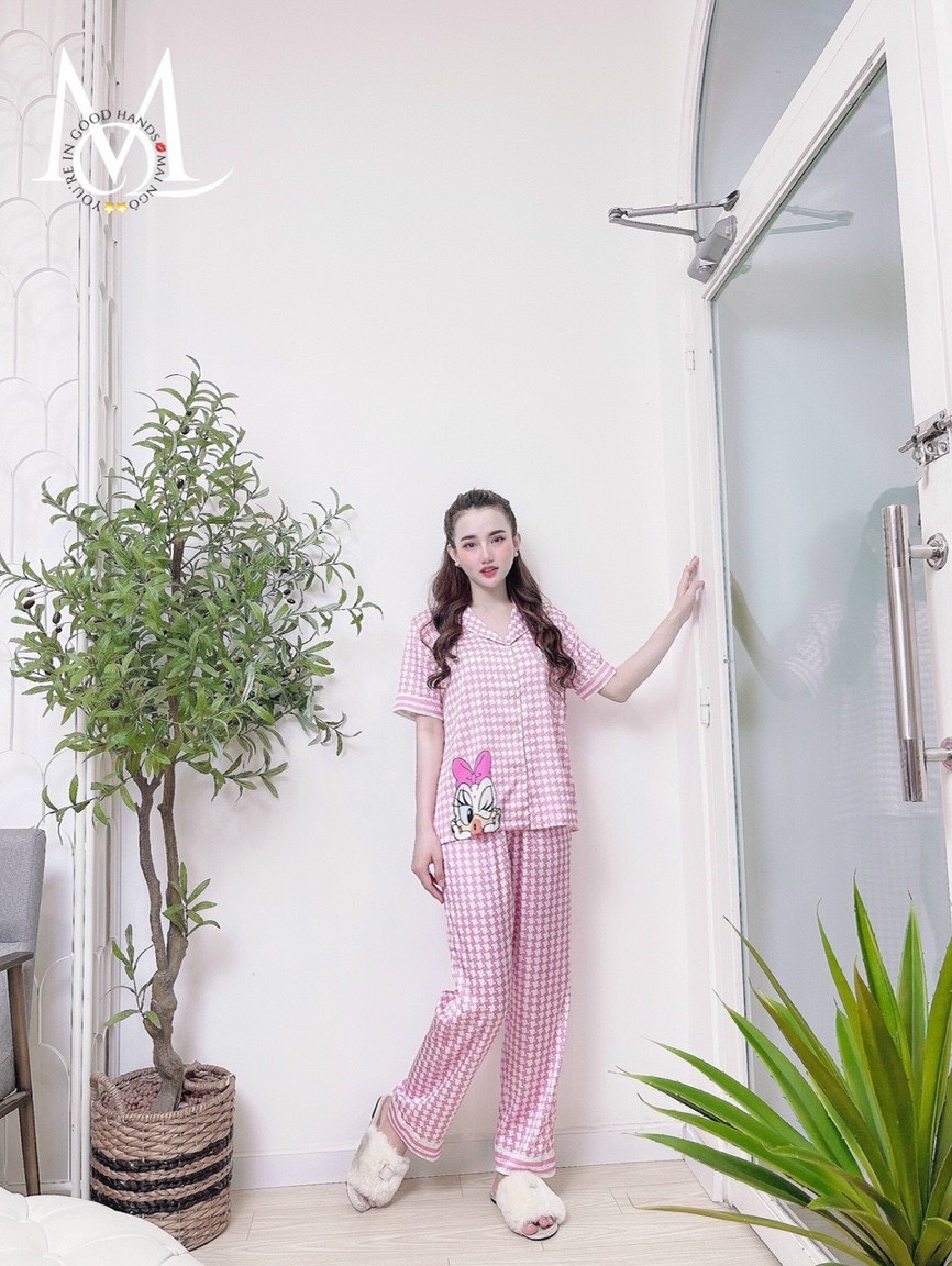 Đồ Bộ Lụa/Satin Pijama Quần Dài Mặc Ở Nhà Nữ - Bộ Ngủ Nữ Tiểu Thư Cộc Tay Mặc Mùa Hè, Thu Đông, Nhiều Mẫu Dễ Thương