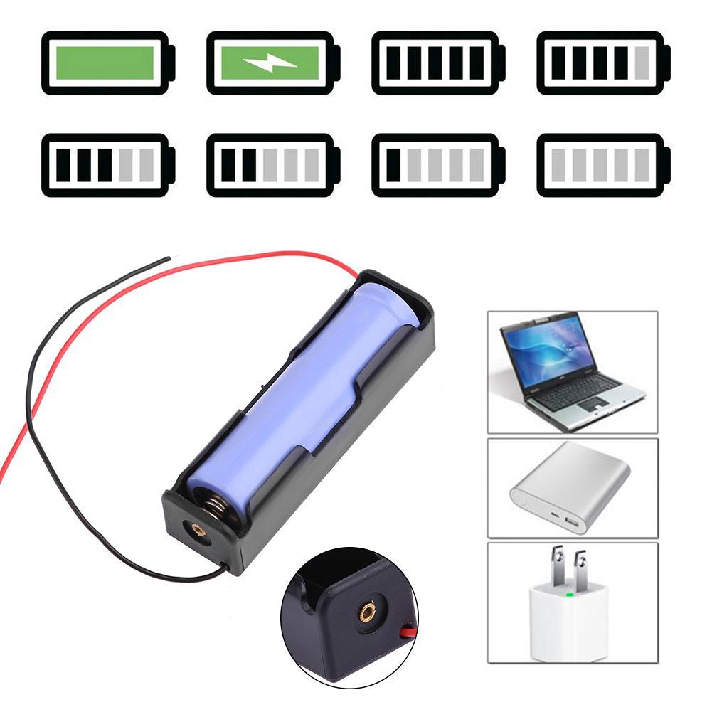 5 Chiếc Đĩa Đơn Khe Cắm DIY 18650 Pin Power Bank Nhựa 18650 Pin Sạc Hộp Bảo Quản Vỏ Ốp Lưng