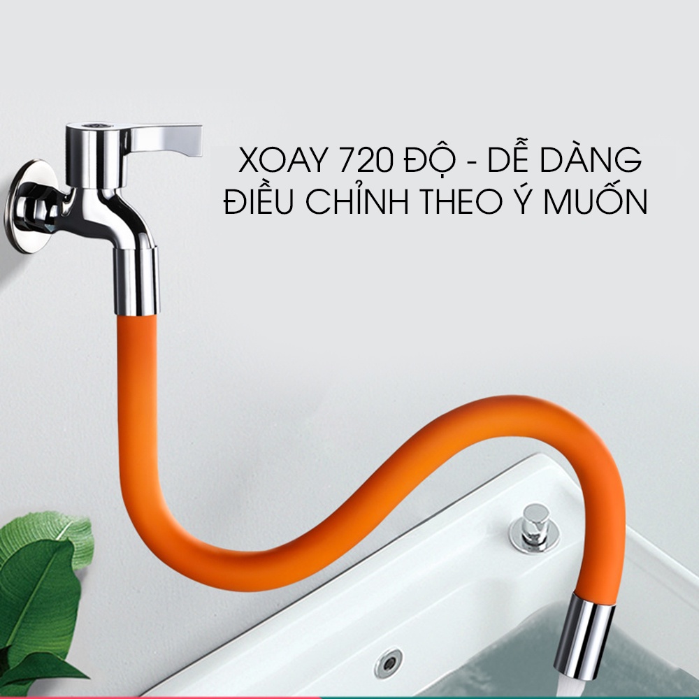 Vòi nước nối dài uốn cong 360 độ chống tung tóe nước có thể xoay 360 độ tiện dụng cho nhà bếp