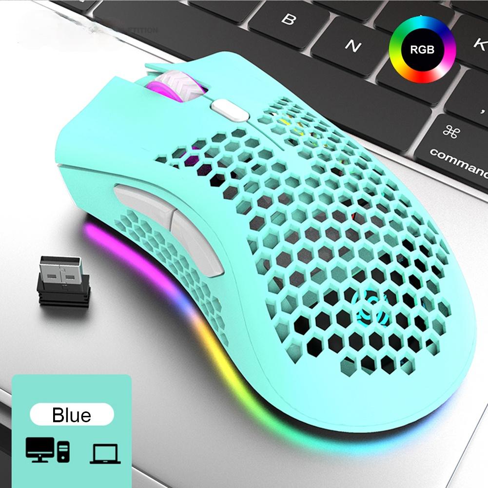 Fornite BM600 2.4GHz Không Dây 2400DPI Có Thể Điều Chỉnh RGB Backlit Tổ Ong Quang USB Gaming Chuột Game Thủ Chuột Cho Laptop máy Tính