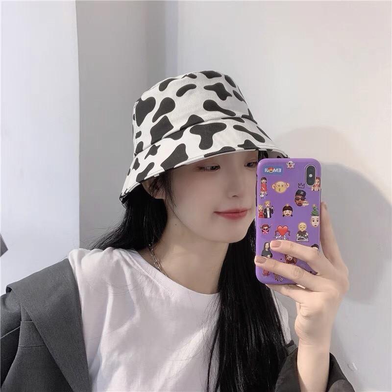 Nón bucket vành tròn unisex Bò Sữa nam nữ phong cách ulzzang