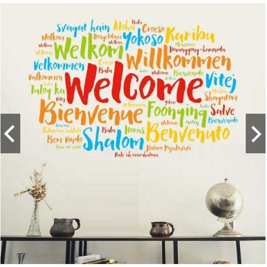 Decal trang trí chữ tiếng anh WELCOME