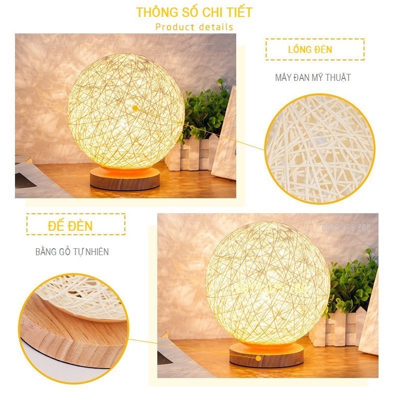 Đèn Bàn Đầu Giường Phòng Ngủ Bàn Đơn Giản- Hiện Đại- Cá Tính Đèn LED Ban Đêm Tiết Kiệm Năng Lượng