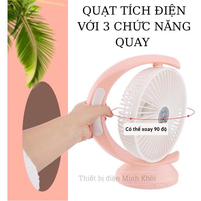 Quạt tích điện để bàn đèn Led