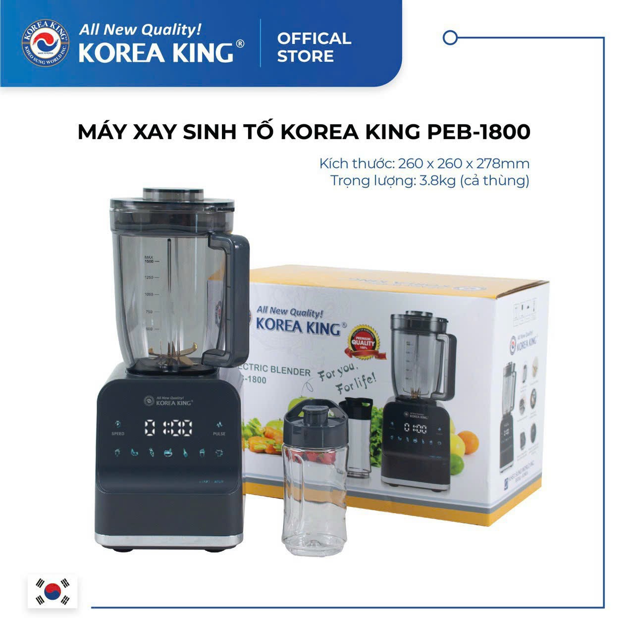 Máy xay sinh tố Korea King PEB-1800