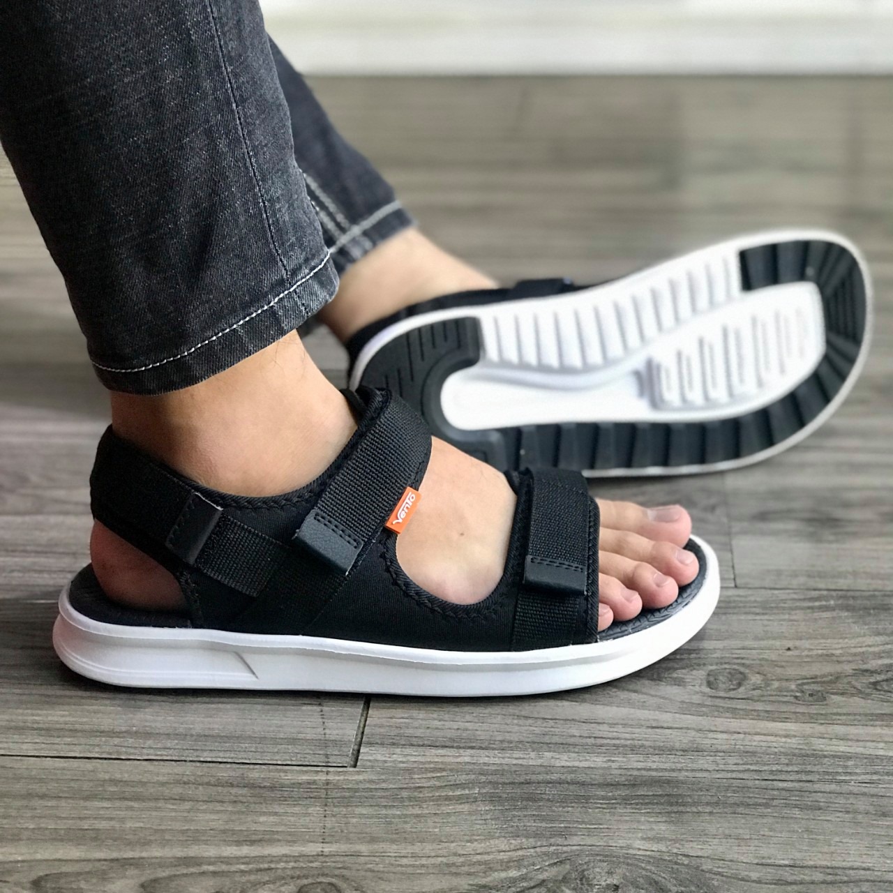 Giày Sandals Vento Nam Nữ Quai Ngang dạo phố/đi chơi/đi học NB02