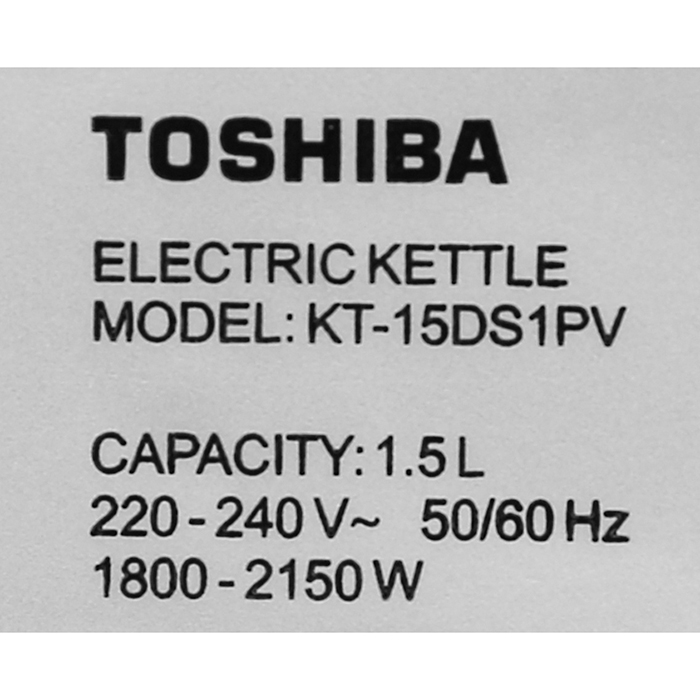 Bình đun siêu tốc Toshiba KT-15DS1PV - Hàng Chính Hãng