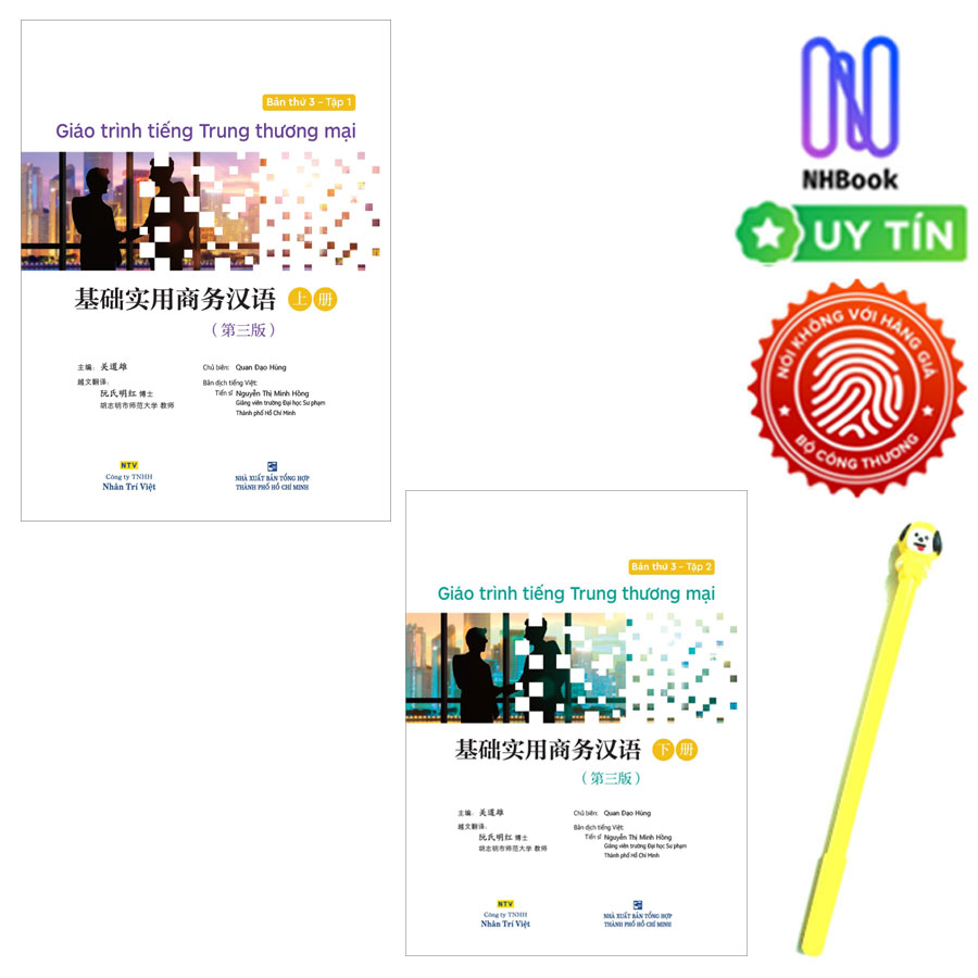 Combo Sách Tiếng Trung - Giáo Trình Tiếng Trung Thương Mại - Bản Thứ 3 - Tập 1 + 2 - Bìa Mềm - Nhân Trí Việt -